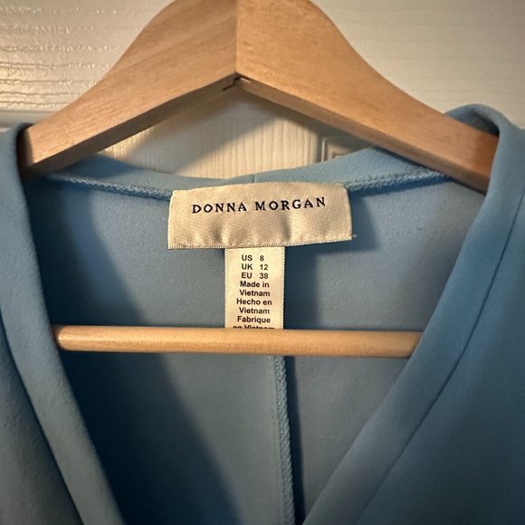 POWDER BLUE WRAP DRESS - Picture 3 of 5